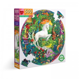 Unicorn Garden 500 Pc Round Puzzle